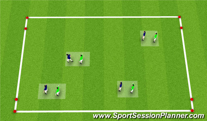 Football/Soccer Session Plan Drill (Colour): 4v4 to small goas