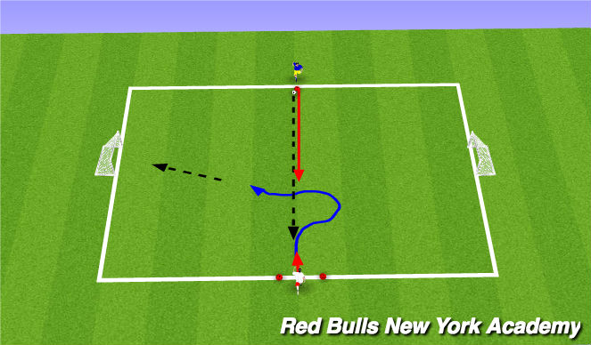 Football/Soccer Session Plan Drill (Colour): Technical fully opposed