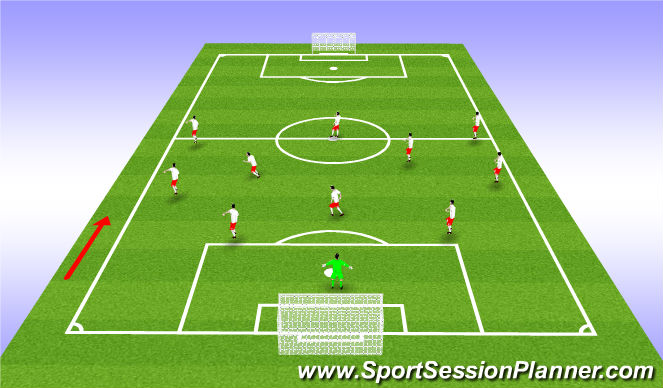 Football/Soccer Session Plan Drill (Colour): Free Play 11v11