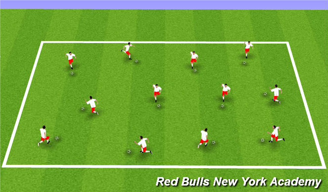 Football/Soccer Session Plan Drill (Colour): Foot Skill Warm-up