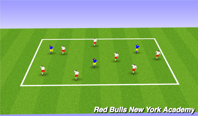 Football/Soccer Session Plan Drill (Colour): Warm Up