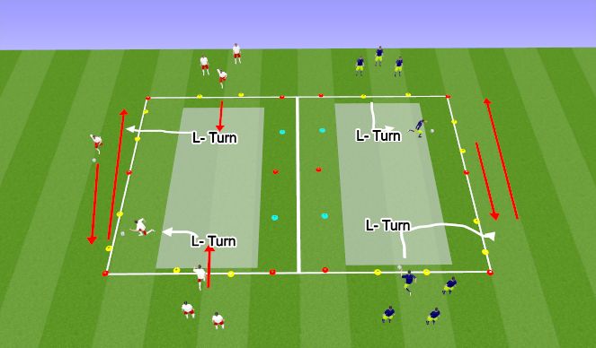 Football/Soccer Session Plan Drill (Colour): Technical