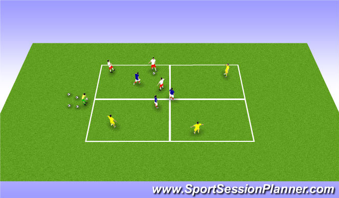 Football/Soccer Session Plan Drill (Colour): Hornets