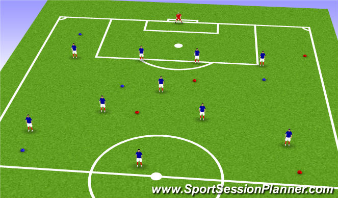 Football/Soccer Session Plan Drill (Colour): Shaddow Play