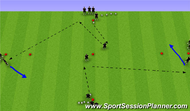 Football/Soccer Session Plan Drill (Colour): Passing Diamond (SPOA)