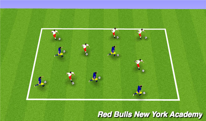 Football/Soccer Session Plan Drill (Colour): Warm Up