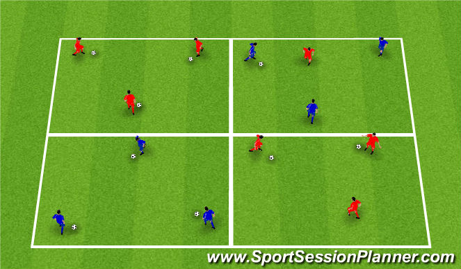 Football/Soccer Session Plan Drill (Colour): Warm Up: