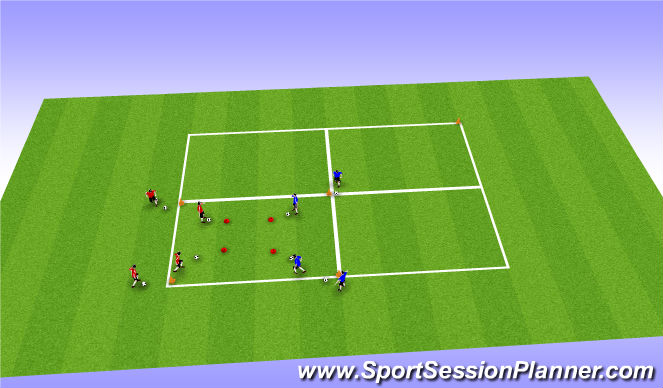 Football/Soccer Session Plan Drill (Colour): Warm up/Technical