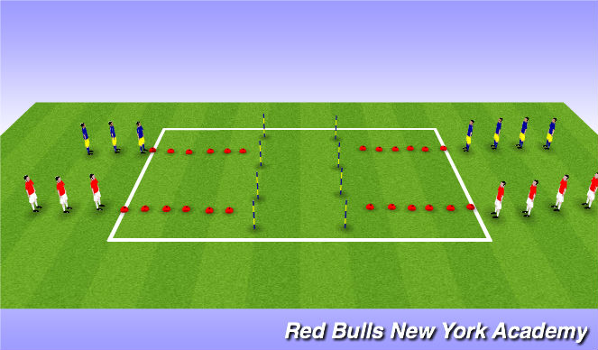 Football/Soccer Session Plan Drill (Colour): Dynamic Stretching