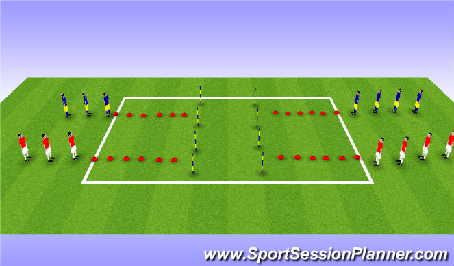 Football/Soccer Session Plan Drill (Colour): Dynamic Stretching