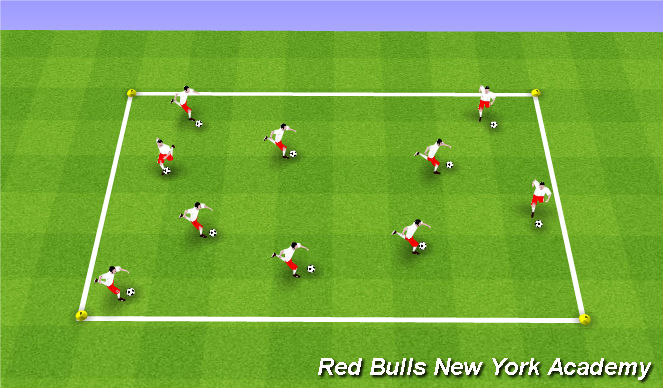 Football/Soccer Session Plan Drill (Colour): Warm Up