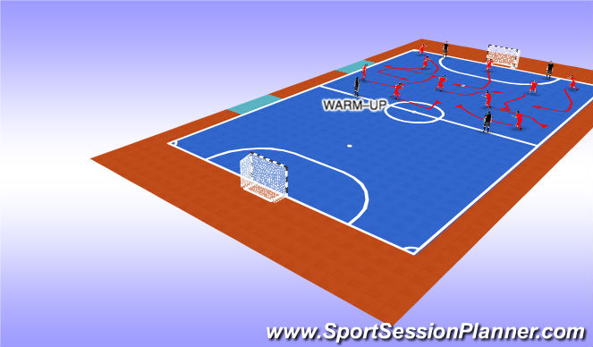 Futsal Session Plan Drill (Colour): WARM-UP (5MIN)