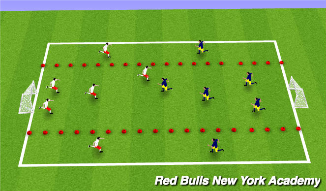 Football/Soccer Session Plan Drill (Colour): Conditioned Game