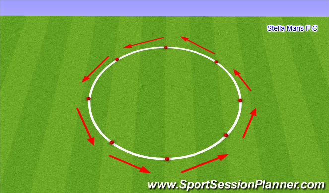 Football/Soccer Session Plan Drill (Colour): Warm up - Dynamic work and sprints