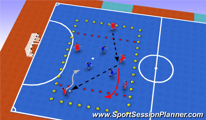 Futsal Session Plan Drill (Colour): Arrival
