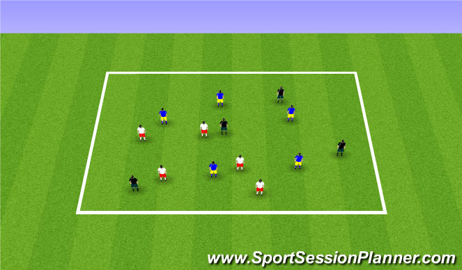 Football/Soccer Session Plan Drill (Colour): Passing Box