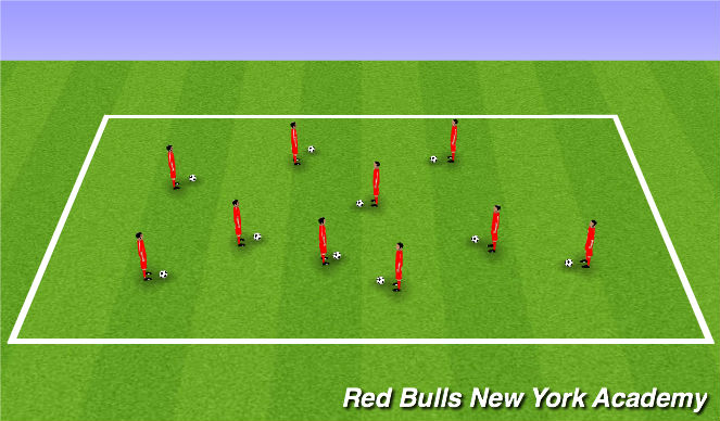 Football/Soccer Session Plan Drill (Colour): Warm up