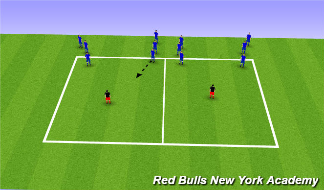 Football/Soccer Session Plan Drill (Colour): Warm Up