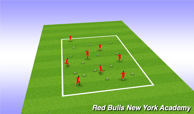 Football/Soccer Session Plan Drill (Colour): Warm Up