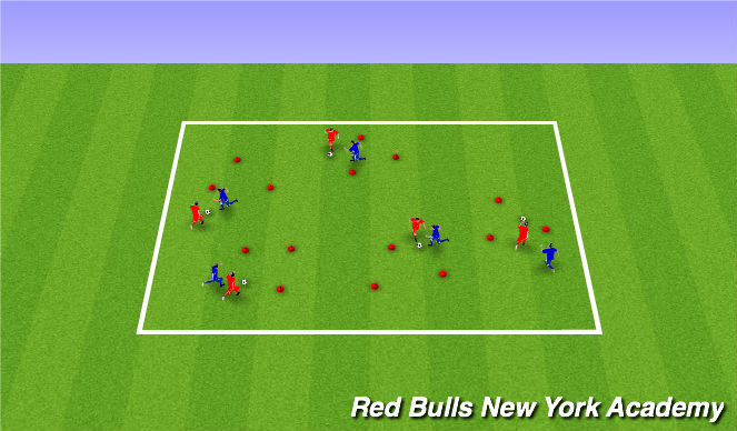 Football/Soccer Session Plan Drill (Colour): Poke Tackle-Main Theme