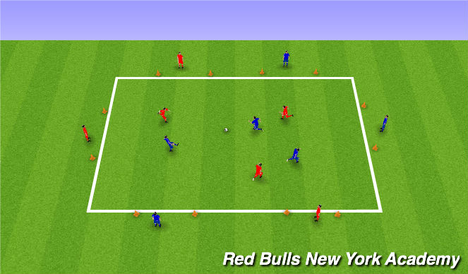 Football/Soccer Session Plan Drill (Colour): Conditioned Game