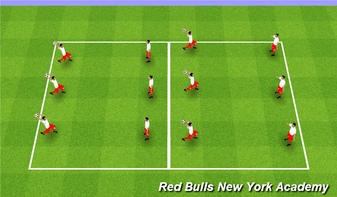 Football/Soccer Session Plan Drill (Colour): Warmup 1