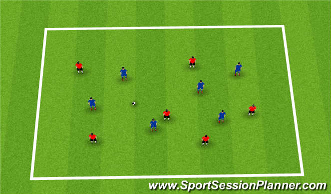 Football/Soccer Session Plan Drill (Colour): Possession