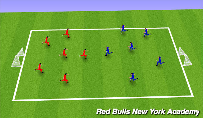 Football/Soccer Session Plan Drill (Colour): Conditioned Game