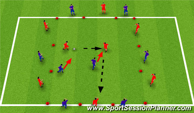 Football/Soccer Session Plan Drill (Colour): Drill