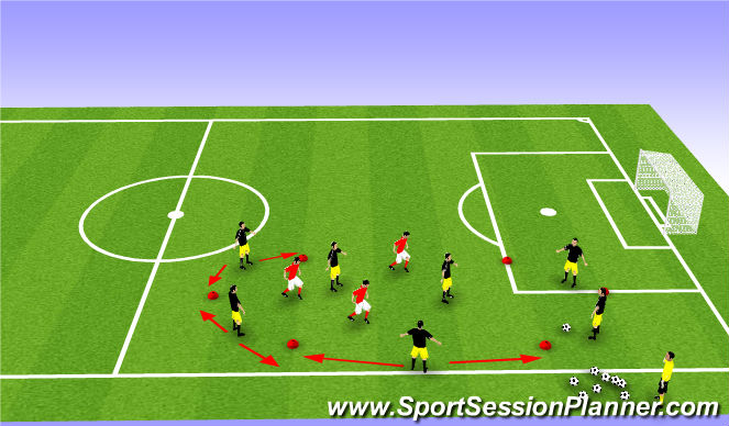 Football/Soccer Session Plan Drill (Colour): Rondo