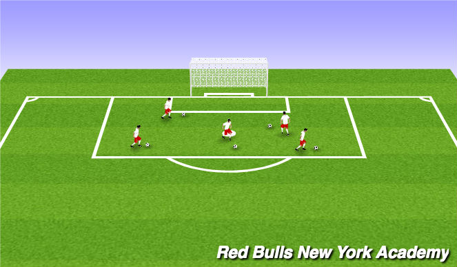 Football/Soccer Session Plan Drill (Colour): Warm up