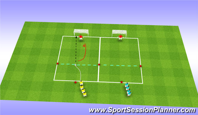 Football/Soccer Session Plan Drill (Colour): Lightning Soccer