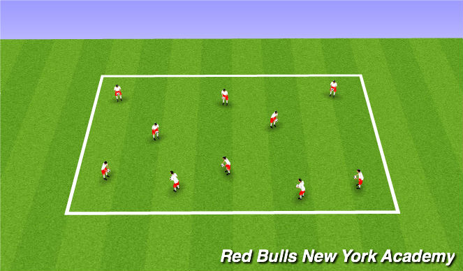 Football/Soccer Session Plan Drill (Colour): Warm Up