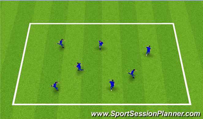 Football/Soccer Session Plan Drill (Colour): Warm up - Dynamic work