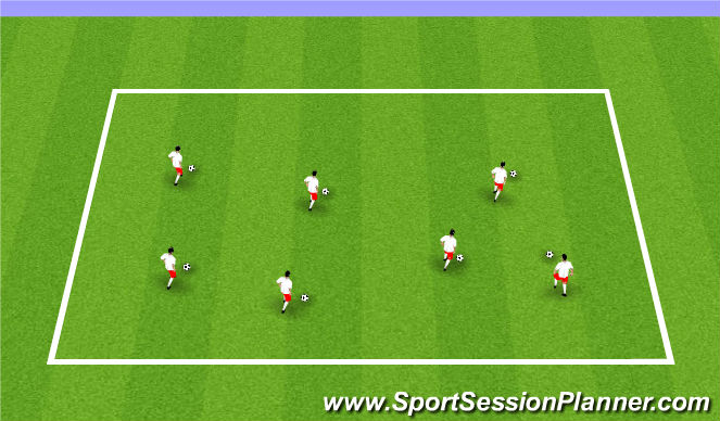 Football/Soccer Session Plan Drill (Colour): Warm up