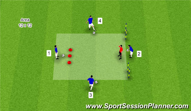 Football/Soccer Session Plan Drill (Colour): Defensive reactions