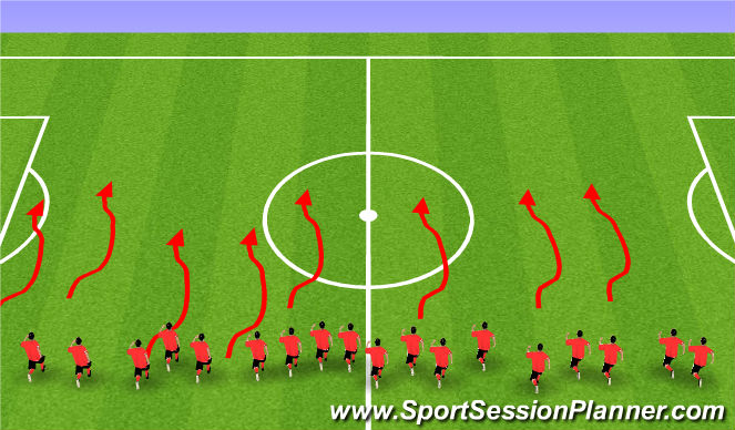 Football/Soccer Session Plan Drill (Colour): Cool Down