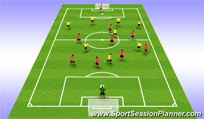 Football/Soccer Session Plan Drill (Colour): SSG