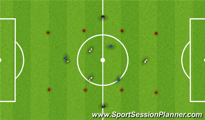 Football/Soccer Session Plan Drill (Colour): Set Up