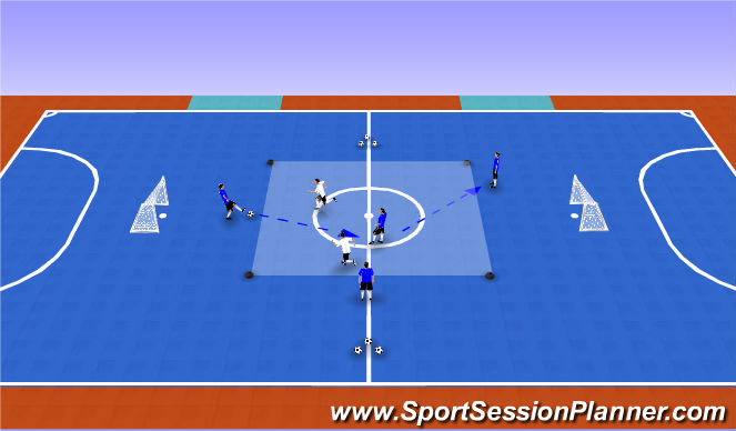 Futsal Session Plan Drill (Colour): Warm-up