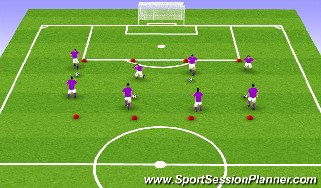 Football/Soccer Session Plan Drill (Colour): Skill Development