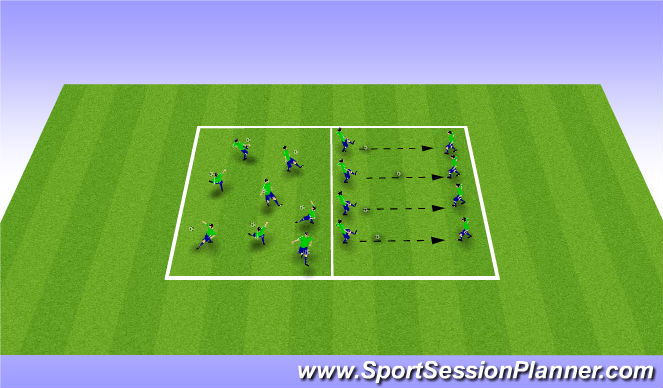 Football/Soccer Session Plan Drill (Colour): Warm Up