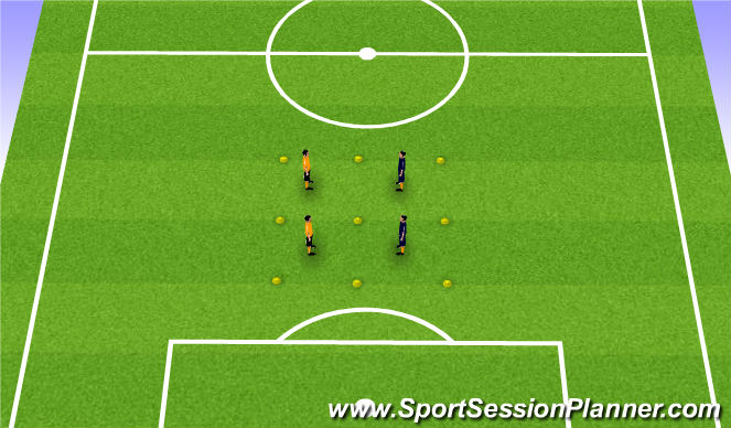 Football/Soccer Session Plan Drill (Colour): Strength, plyometrics & balance exercises