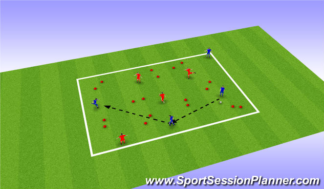 Football/Soccer Session Plan Drill (Colour): Passing Angles