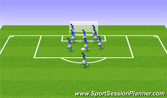 Football/Soccer Session Plan Drill (Colour): Defensive Corners & Set Pieces