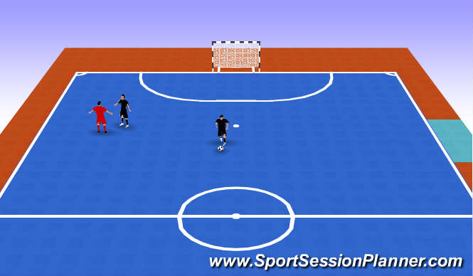 Futsal Session Plan Drill (Colour): running with ball