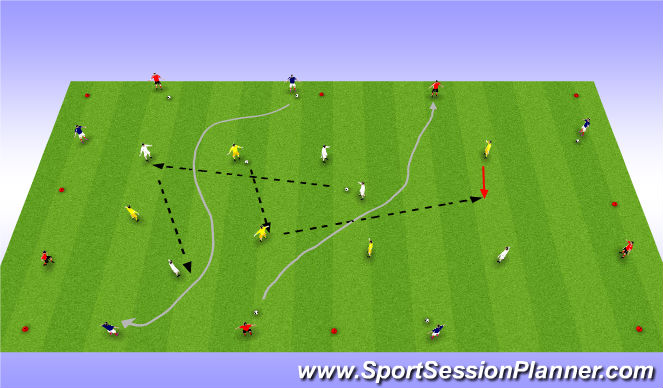 Football/Soccer Session Plan Drill (Colour): Warm Up