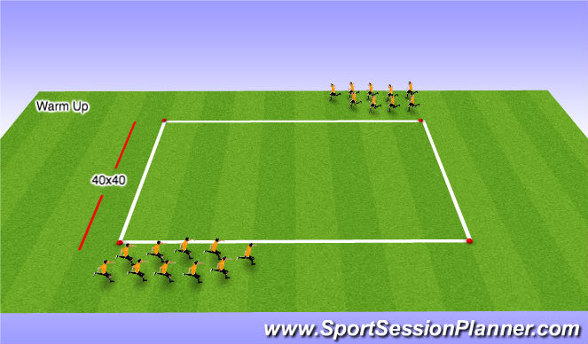 Football/Soccer Session Plan Drill (Colour): 1. Warm Up