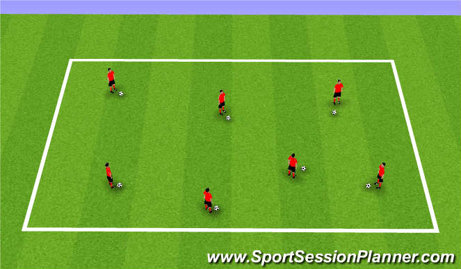 Football/Soccer Session Plan Drill (Colour): Ball Mastery Skills