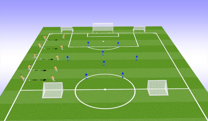 Football/Soccer Session Plan Drill (Colour): Passing